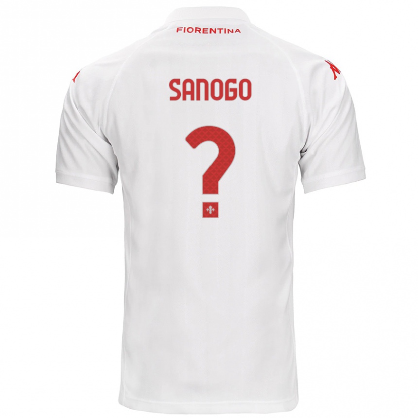 Kids Football Bassidy Sanogo #0 White Away Jersey 2024/25 T-Shirt Nz