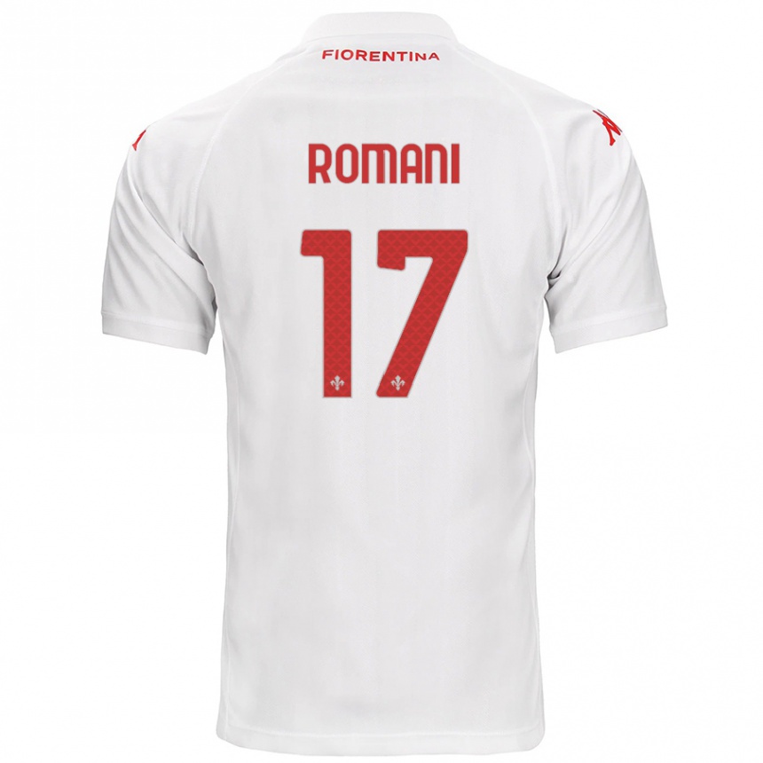 Kids Football Lorenzo Romani #17 White Away Jersey 2024/25 T-Shirt Nz