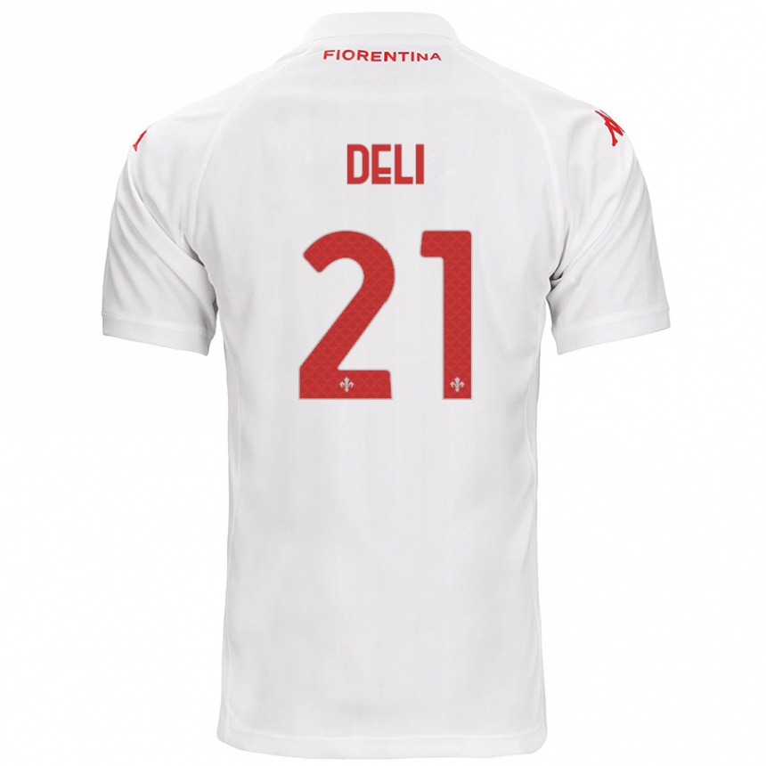 Kids Football Lapo Deli #21 White Away Jersey 2024/25 T-Shirt Nz