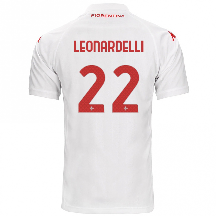 Kids Football Pietro Leonardelli #22 White Away Jersey 2024/25 T-Shirt Nz