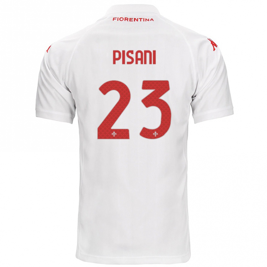 Kids Football Diego Pisani #23 White Away Jersey 2024/25 T-Shirt Nz