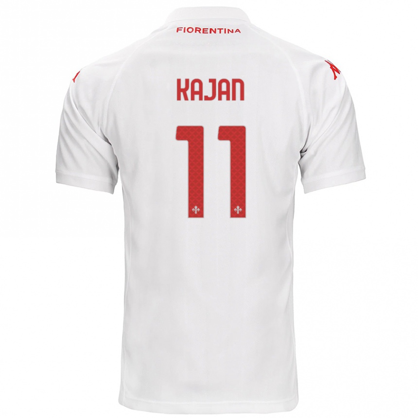 Kids Football Zsanett Kaján #11 White Away Jersey 2024/25 T-Shirt Nz