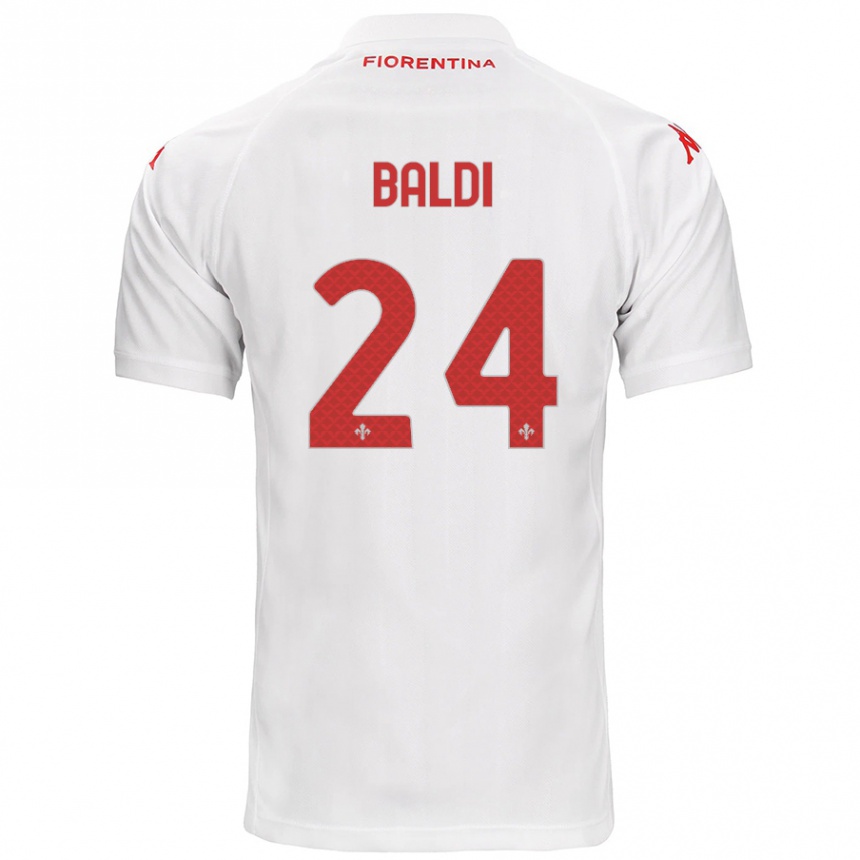 Kids Football Rachele Baldi #24 White Away Jersey 2024/25 T-Shirt Nz