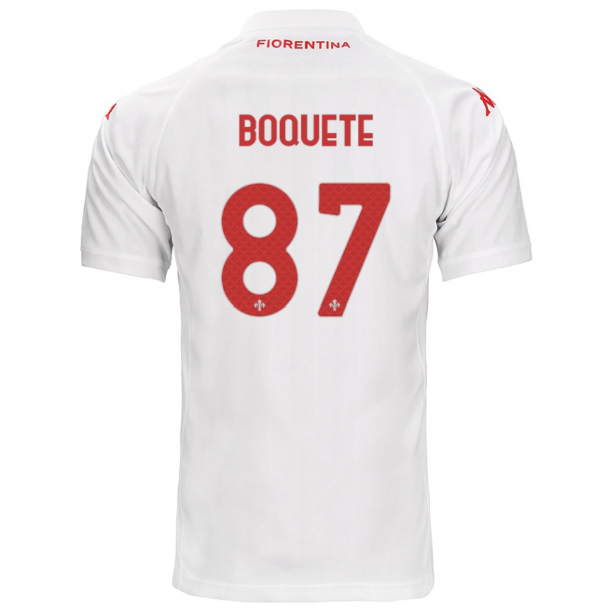 Kids Football Verónica Boquete #87 White Away Jersey 2024/25 T-Shirt Nz