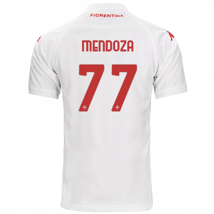 Kids Football William Mendoza #77 White Away Jersey 2024/25 T-Shirt Nz