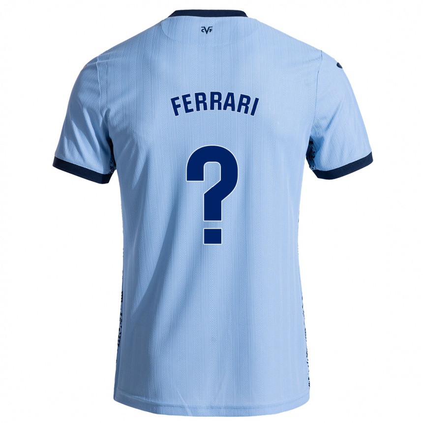 Kids Football Andrés Ferrari #0 Sky Blue Away Jersey 2024/25 T-Shirt Nz