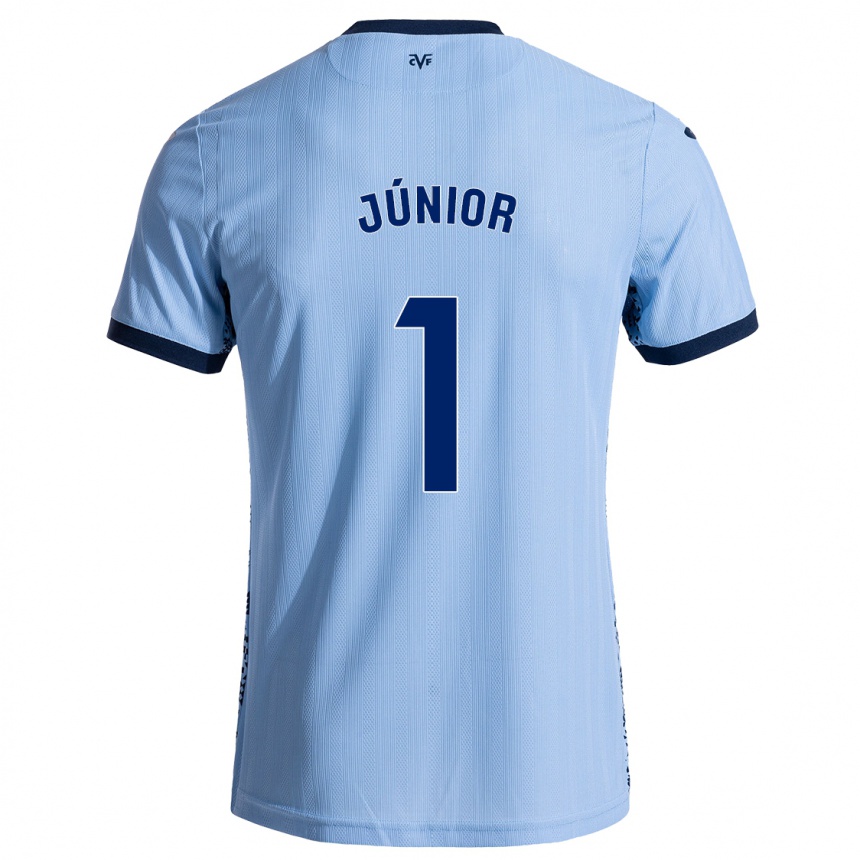 Kids Football Luiz Júnior #1 Sky Blue Away Jersey 2024/25 T-Shirt Nz