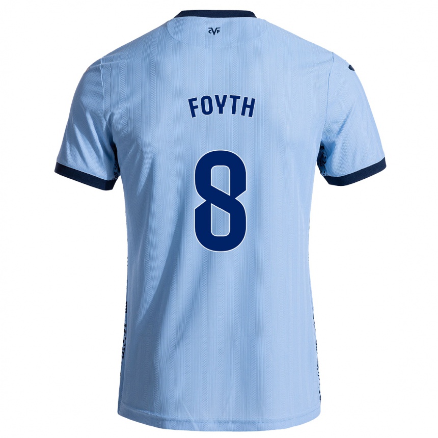 Kids Football Juan Foyth #8 Sky Blue Away Jersey 2024/25 T-Shirt Nz