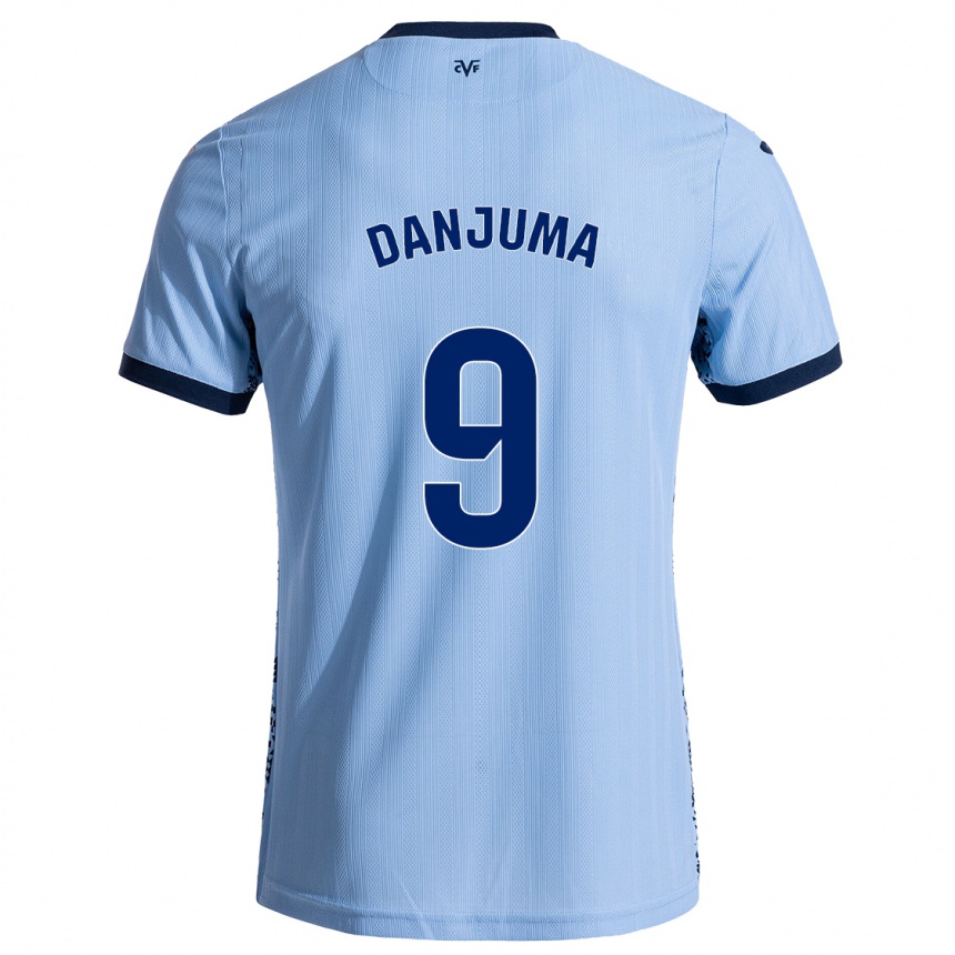 Kids Football Arnaut Danjuma #9 Sky Blue Away Jersey 2024/25 T-Shirt Nz