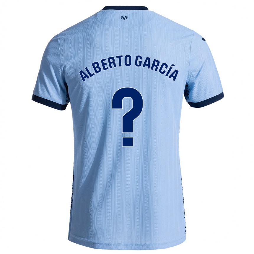 Kids Football Alberto García #0 Sky Blue Away Jersey 2024/25 T-Shirt Nz