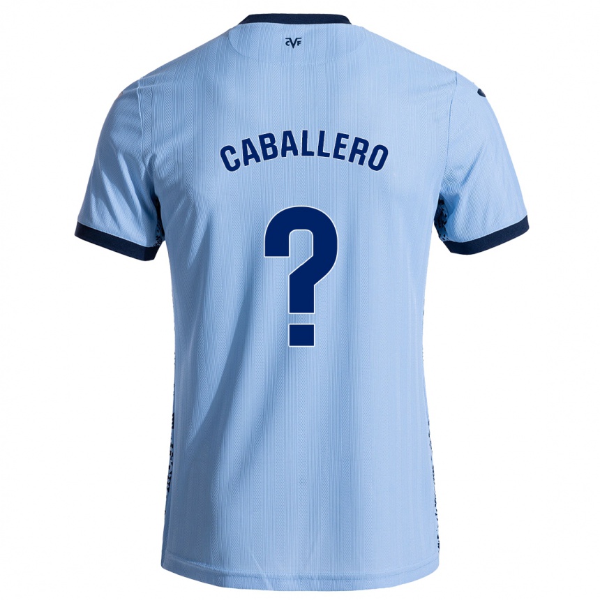 Kids Football Jesús Caballero #0 Sky Blue Away Jersey 2024/25 T-Shirt Nz