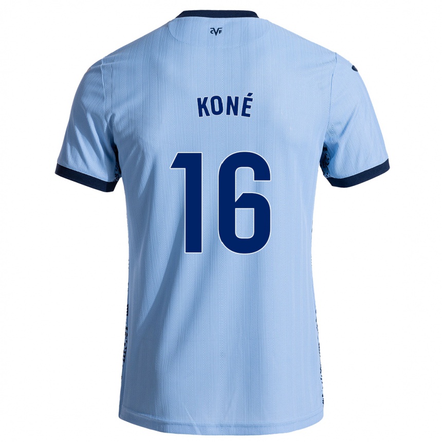 Kids Football Ayouba Koné #16 Sky Blue Away Jersey 2024/25 T-Shirt Nz