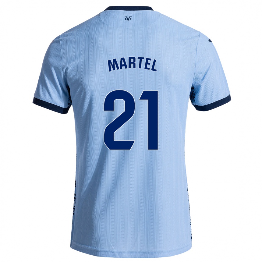 Kids Football Kevin Martel #21 Sky Blue Away Jersey 2024/25 T-Shirt Nz