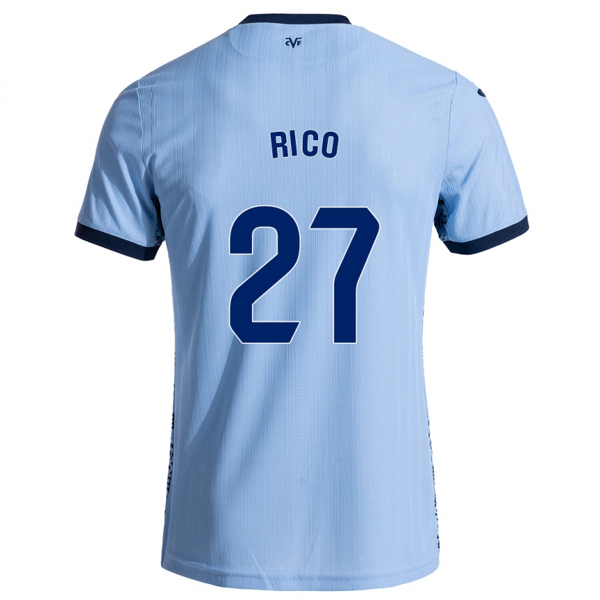 Kids Football Vera Rico #27 Sky Blue Away Jersey 2024/25 T-Shirt Nz