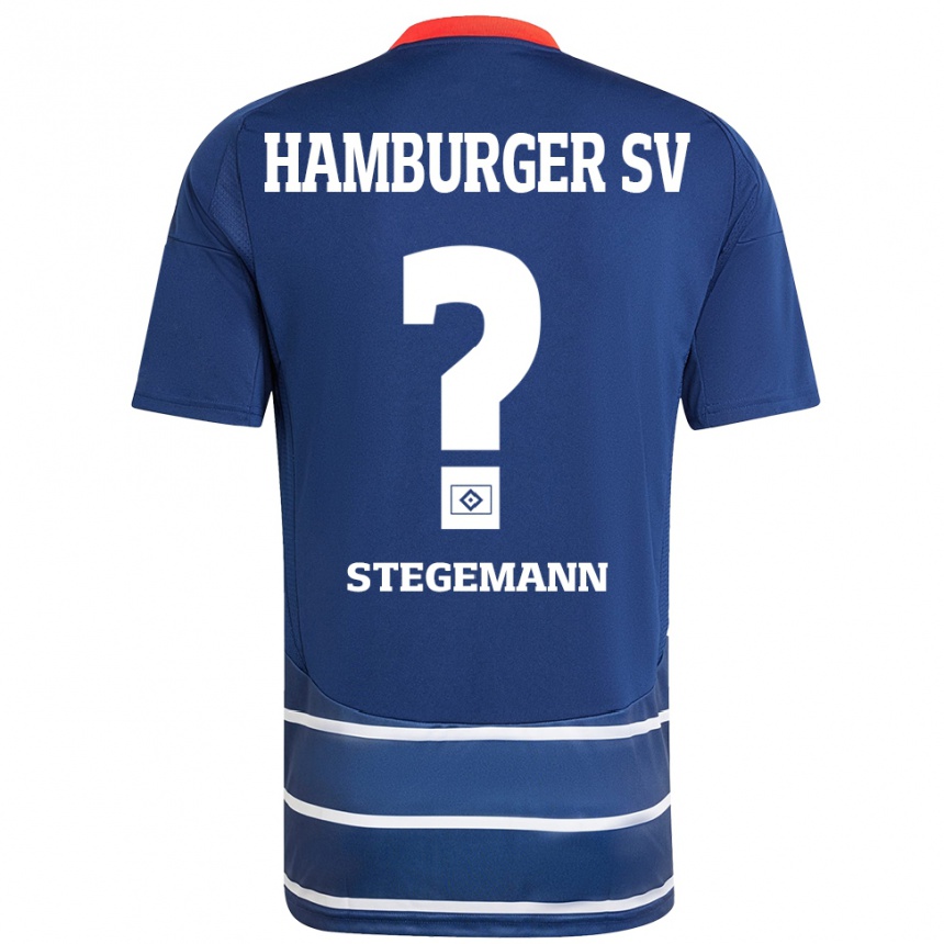 Kids Football Jean-Pierre Stegemann #0 Dark Blue Away Jersey 2024/25 T-Shirt Nz