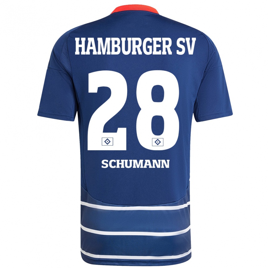 Kids Football Henri Maximilian Schümann #28 Dark Blue Away Jersey 2024/25 T-Shirt Nz