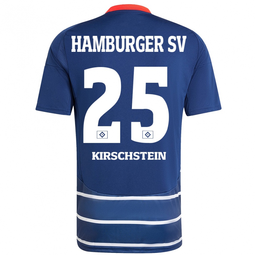 Kids Football Merle Kirschstein #25 Dark Blue Away Jersey 2024/25 T-Shirt Nz