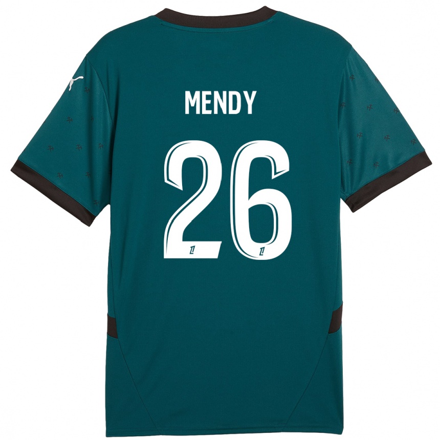 Kids Football Nampalys Mendy #26 Dark Green Away Jersey 2024/25 T-Shirt Nz