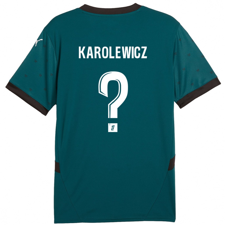 Kids Football Roman Karolewicz #0 Dark Green Away Jersey 2024/25 T-Shirt Nz