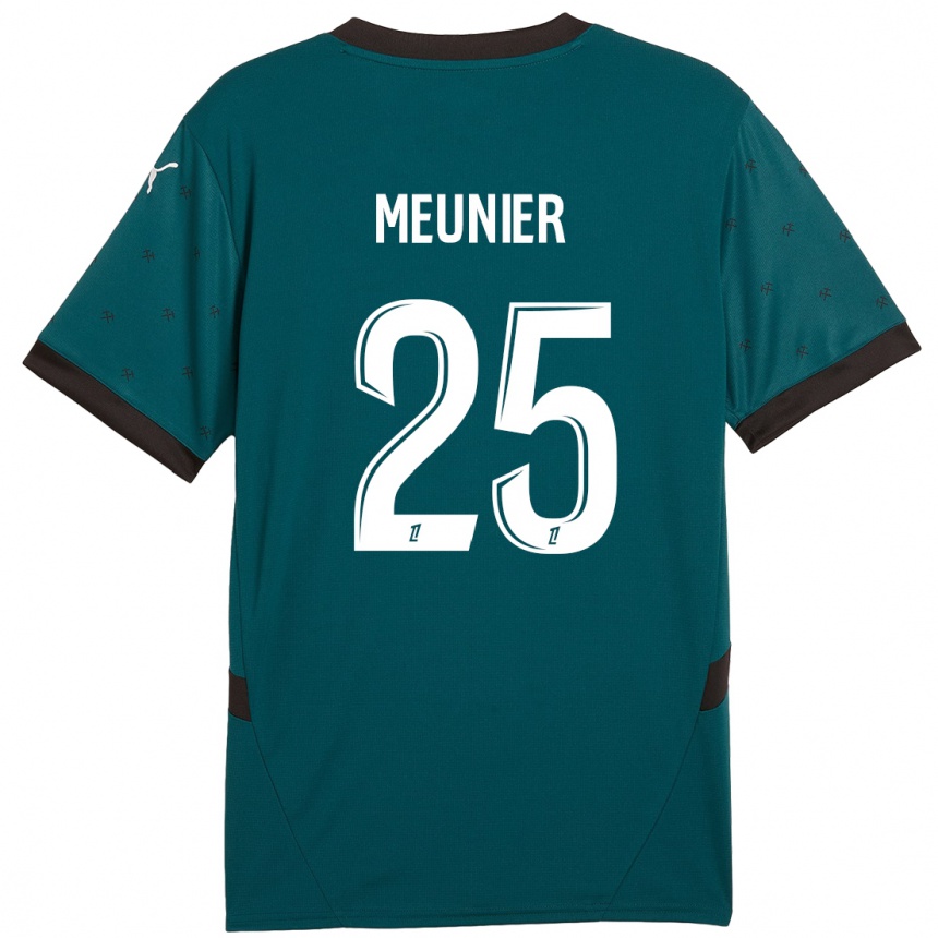 Kids Football Emma Meunier #25 Dark Green Away Jersey 2024/25 T-Shirt Nz