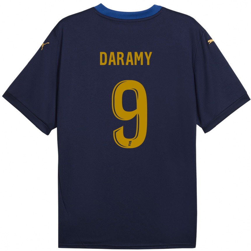 Kids Football Mohamed Daramy #9 Navy Gold Away Jersey 2024/25 T-Shirt Nz