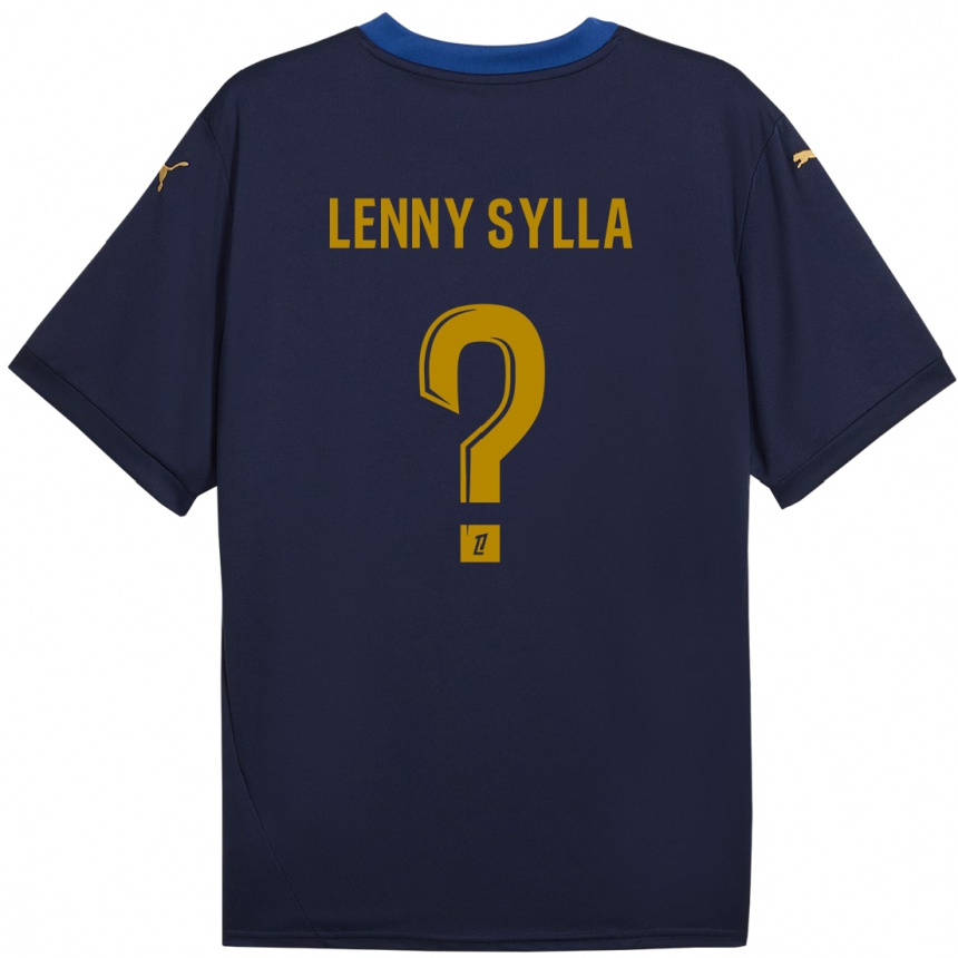 Kids Football Lenny Sylla #0 Navy Gold Away Jersey 2024/25 T-Shirt Nz