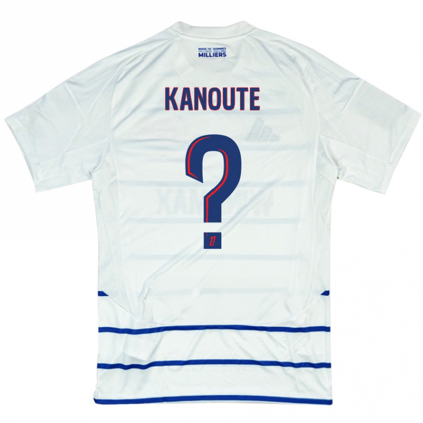 Kids Football Mahamadou Kanouté #0 White Blue Away Jersey 2024/25 T-Shirt Nz