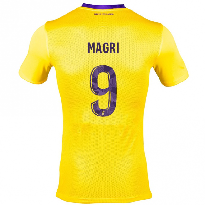 Kids Football Frank Magri #9 Yellow Purple Away Jersey 2024/25 T-Shirt Nz