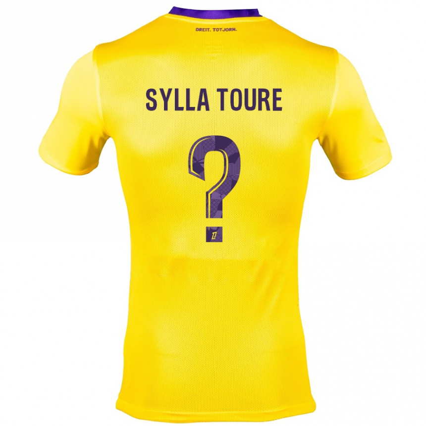 Kids Football Ismael Sylla Touré #0 Yellow Purple Away Jersey 2024/25 T-Shirt Nz