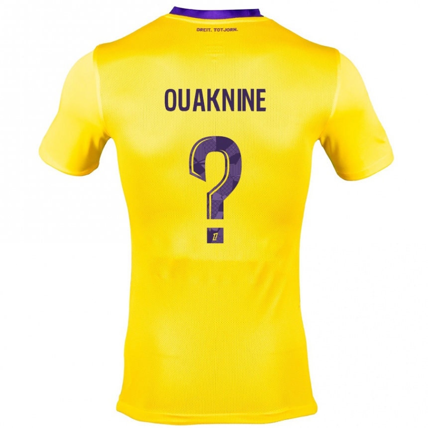 Kids Football Jules Ouaknine #0 Yellow Purple Away Jersey 2024/25 T-Shirt Nz