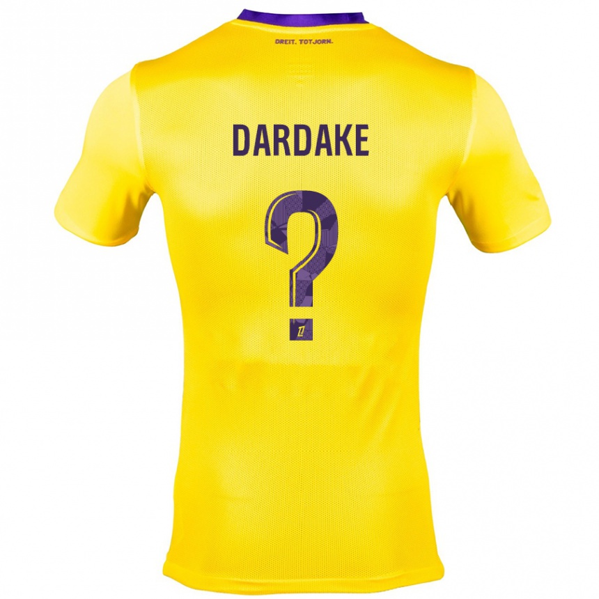 Kids Football Wassim Dardake #0 Yellow Purple Away Jersey 2024/25 T-Shirt Nz