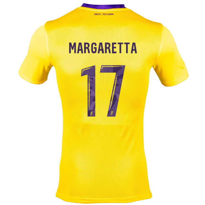 Kids Football Jessica Margaretta #17 Yellow Purple Away Jersey 2024/25 T-Shirt Nz