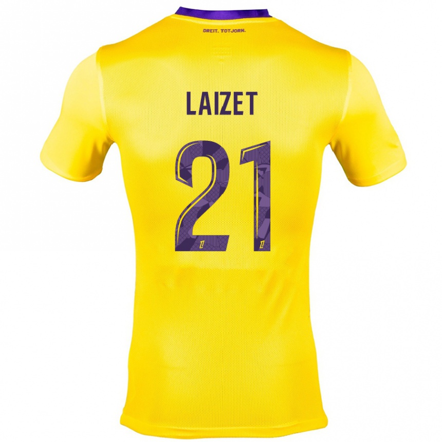 Kids Football Emma Laizet #21 Yellow Purple Away Jersey 2024/25 T-Shirt Nz