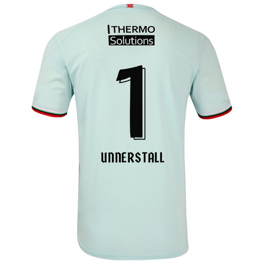 Kids Football Lars Unnerstall #1 Light Green Away Jersey 2024/25 T-Shirt Nz