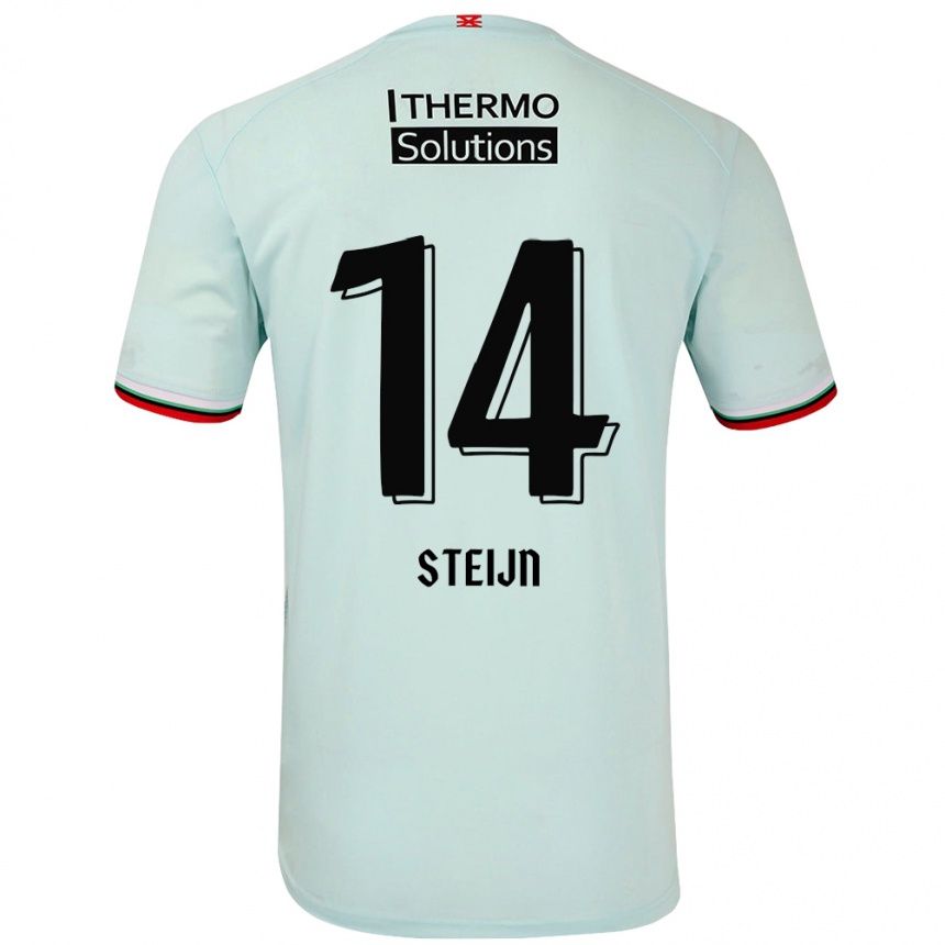 Kids Football Sem Steijn #14 Light Green Away Jersey 2024/25 T-Shirt Nz