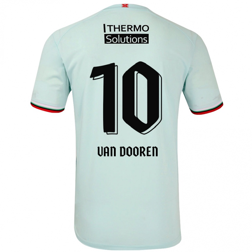 Kids Football Kayleigh Van Dooren #10 Light Green Away Jersey 2024/25 T-Shirt Nz