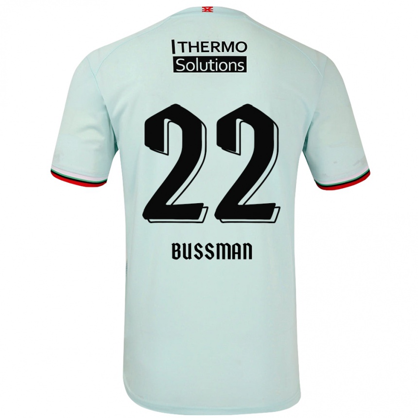 Kids Football Fiene Bussman #22 Light Green Away Jersey 2024/25 T-Shirt Nz