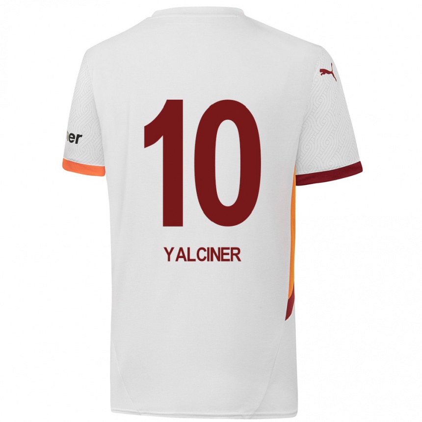 Kids Football İsmigül Yalçıner #10 White Yellow Red Away Jersey 2024/25 T-Shirt Nz