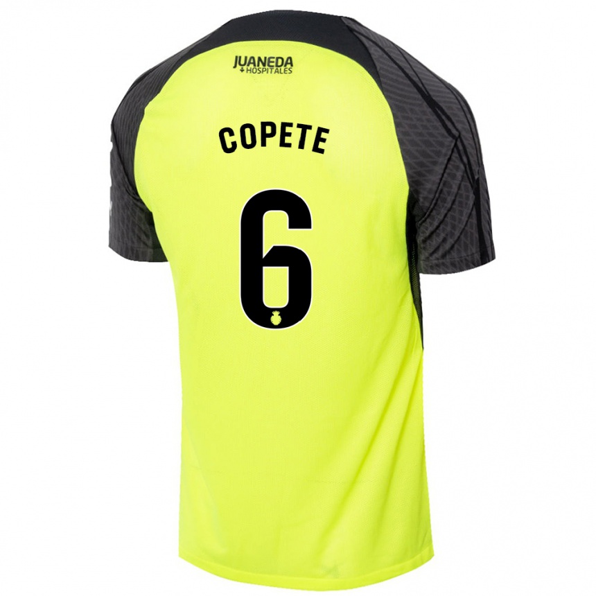 Kids Football José Copete #6 Fluorescent Green Black Away Jersey 2024/25 T-Shirt Nz