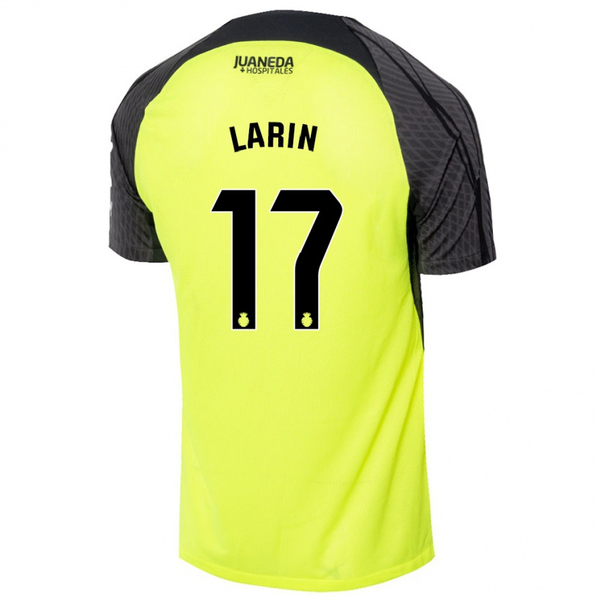 Kids Football Cyle Larin #17 Fluorescent Green Black Away Jersey 2024/25 T-Shirt Nz