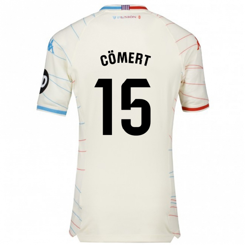 Kids Football Eray Cömert #15 White Red Blue Away Jersey 2024/25 T-Shirt Nz