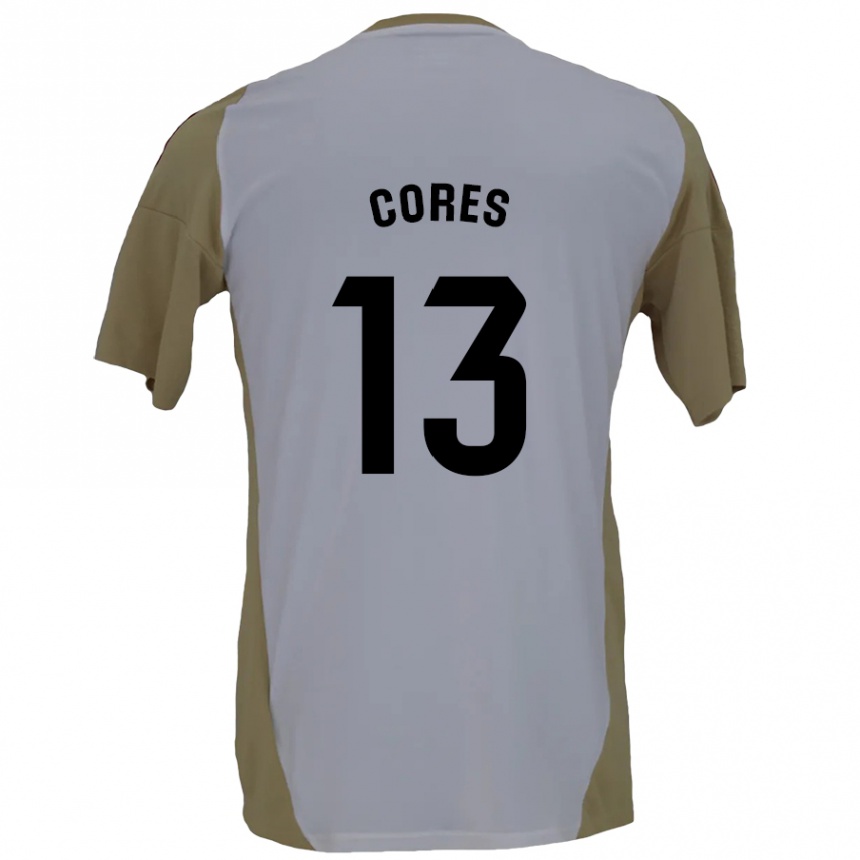 Kids Football Christian Cores #13 Brown White Away Jersey 2024/25 T-Shirt Nz