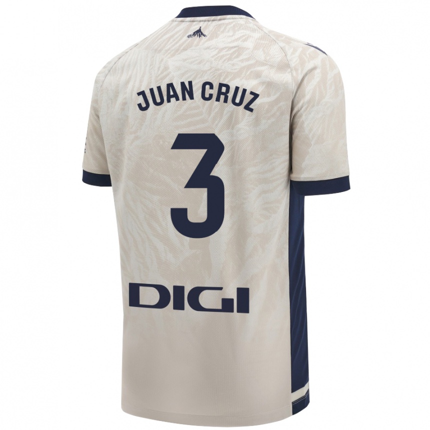 Kids Football Juan Cruz #3 Light Gray Away Jersey 2024/25 T-Shirt Nz