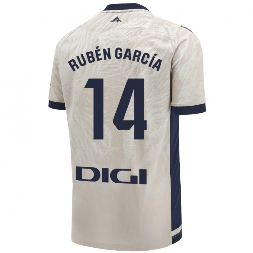 Kids Football Rubén García #14 Light Gray Away Jersey 2024/25 T-Shirt Nz