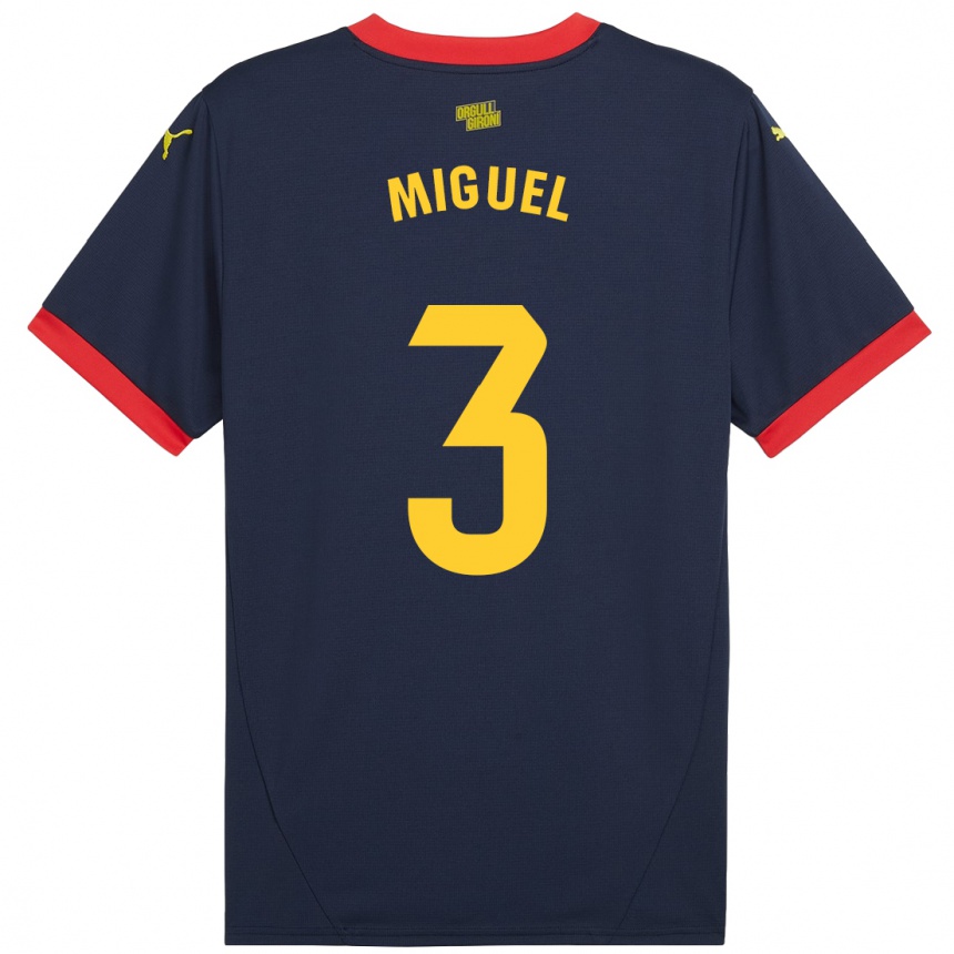 Kids Football Miguel Gutiérrez #3 Navy Red Away Jersey 2024/25 T-Shirt Nz