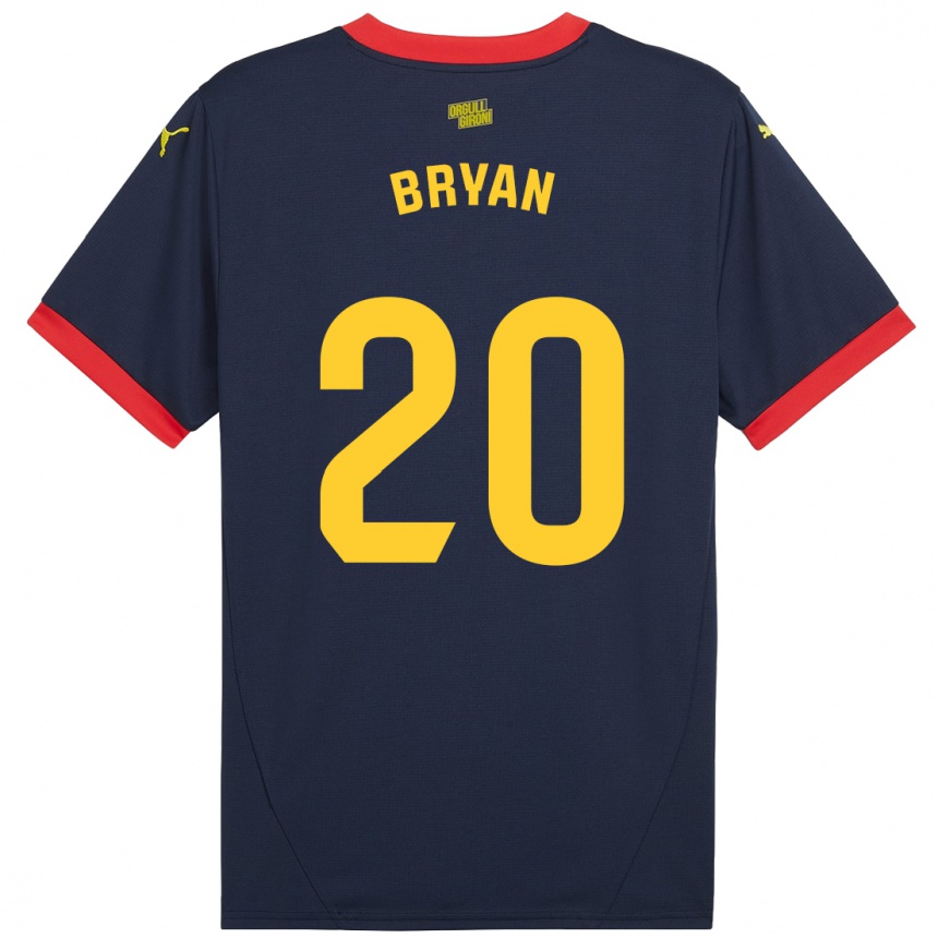 Kids Football Bryan Gil #20 Navy Red Away Jersey 2024/25 T-Shirt Nz