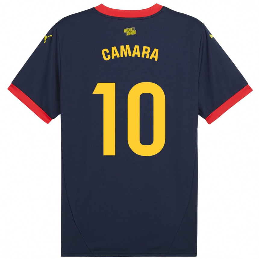 Kids Football Dawda Camara #10 Navy Red Away Jersey 2024/25 T-Shirt Nz