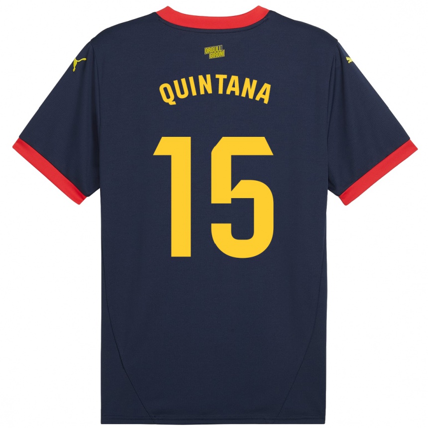 Kids Football Amru Quintana #15 Navy Red Away Jersey 2024/25 T-Shirt Nz