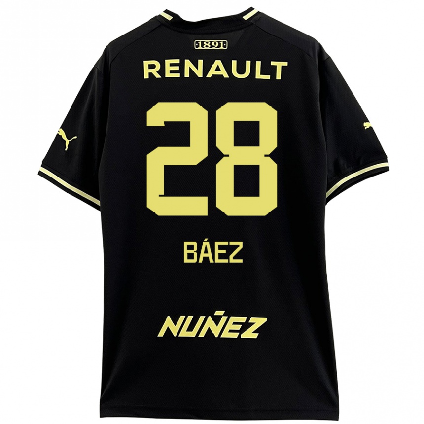 Kids Football Jaime Báez #28 Black Yellow Away Jersey 2024/25 T-Shirt Nz