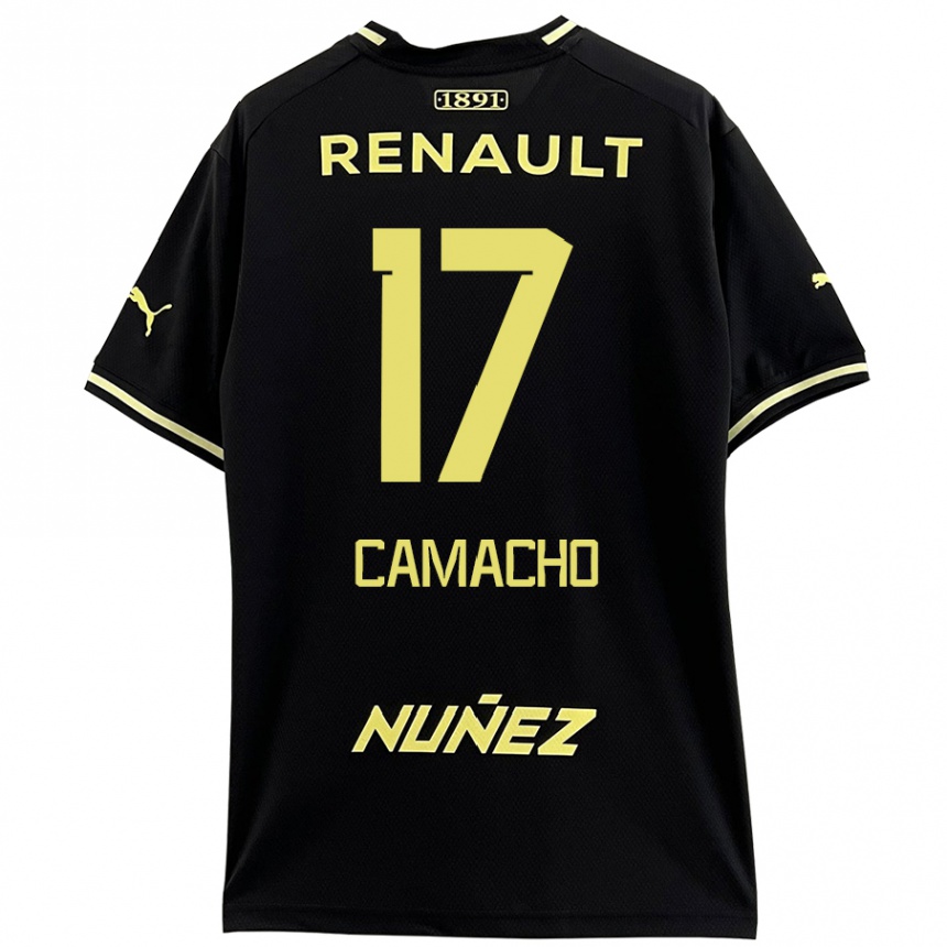 Kids Football Sebastián Camacho #17 Black Yellow Away Jersey 2024/25 T-Shirt Nz